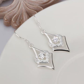 Gorgeous AAA Zircon Silver Plated Fashion earrings- Factory Direct Prices - The Jewellery Supermarket